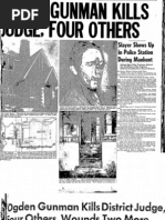 Ogden Gunman Kills Judge and Four Others 1943-07-24 Salt Lake Telegram Page 1
