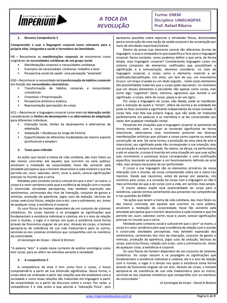 Enem - c3 - Rafael R. - 24.04 | PDF | Obesidade | Adolescência