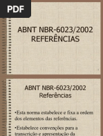 Referências bibliográficas - 6023_2002 (apresentação Powerpoint)