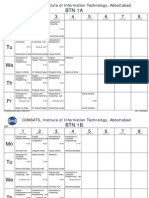 Fa12 Timetable COMSATS Institute of Information Technology Abbottabad