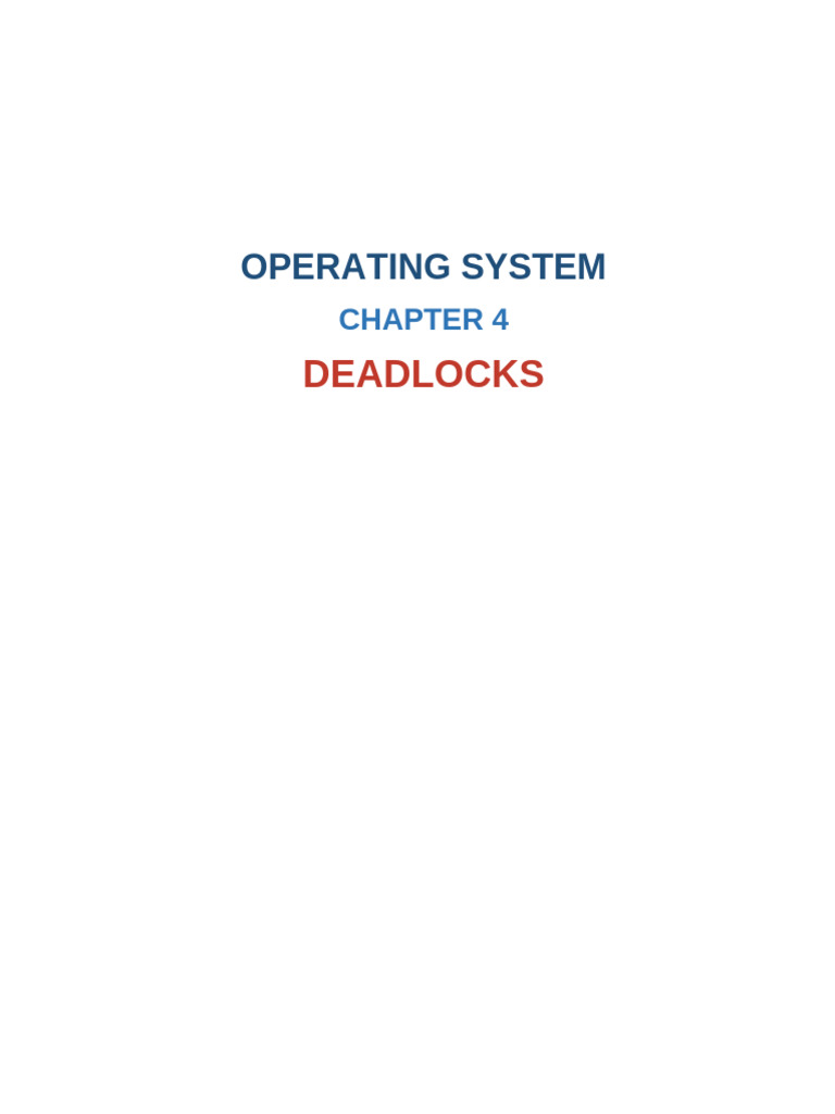 Chapter4 Deadlocks ExamNotes | PDF | Computer Science | Concurrency ...