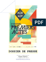 5e Édition Du Festival Premiers Actes
