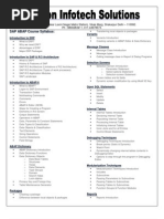 Abap Syllabus