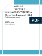 Challenges of Infrastructure Development in India (Type The Document Title)