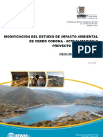 Minera Gold Fields La Cima – Proyecto Cerro Corona – Resumen Ejecutivo (Español)