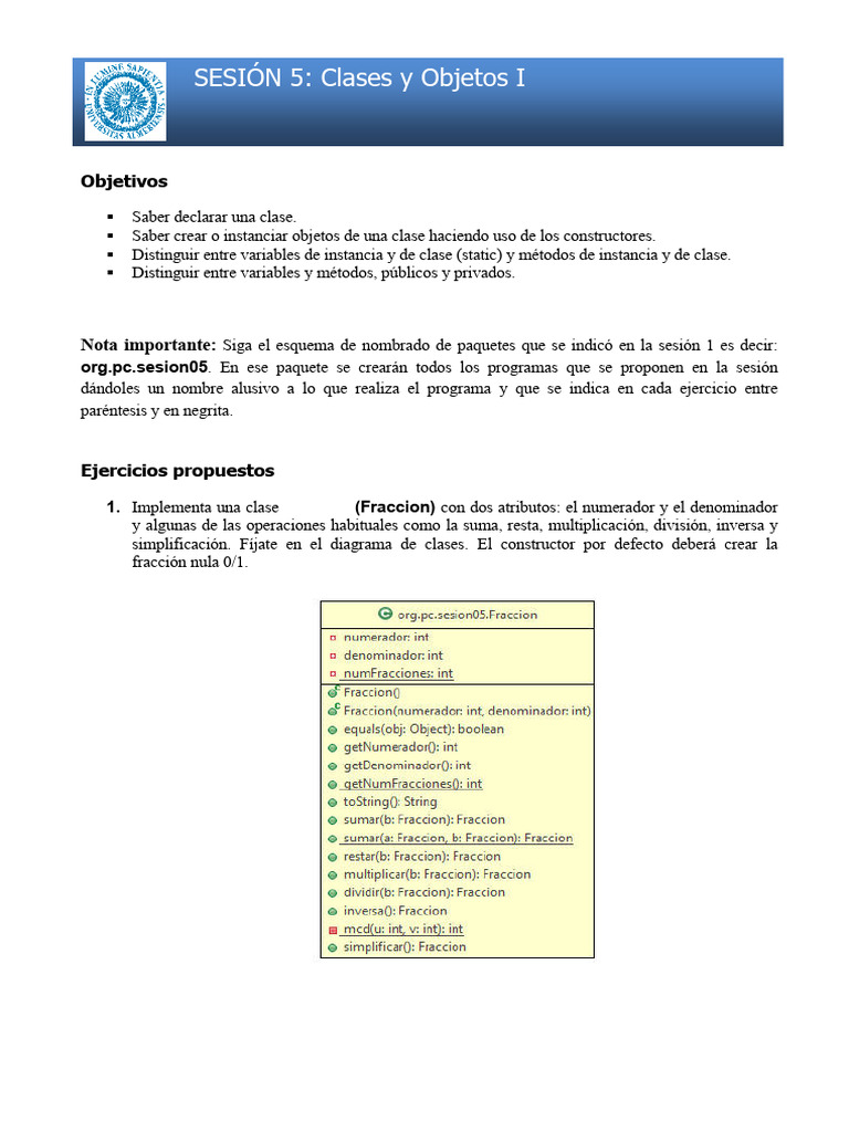Sesion05 | PDF | Constructor (Programación Orientada a Objetos ...