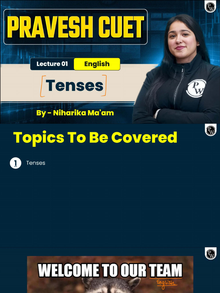 Tenses 01 Class Notes | PDF