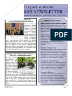 Fifth Legislative District Veterans Newsletter Fall 2012