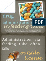 drug administration in feeding tubes in ICU