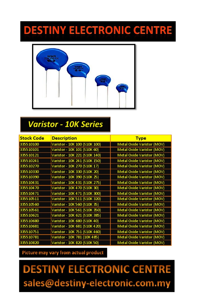 Varistor 10K Series
