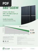 550W Solar Panel Technical Datasheet | PDF | Solar Panel | Solar Power