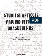 Studii Si Articole Privind Istoria Orasului Husi, Vol I