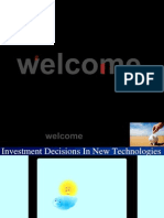 Investment Decisions in New Technologies Gourav