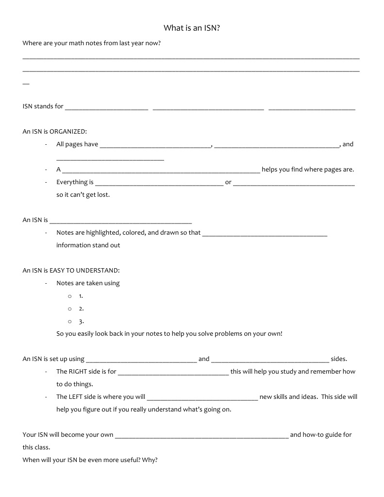 Understanding Interactive Student Notebooks | PDF | Finance & Money ...