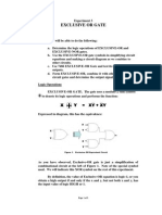 Exclusive or Gate Experiment 3