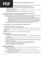 RMM Audit Procedures and Responses | PDF | Audit | Risk