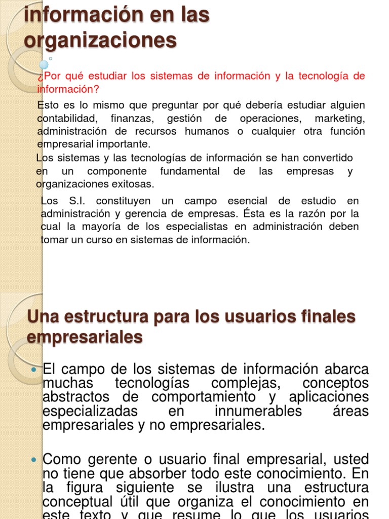 Introducción a los sistemas de información gerencial