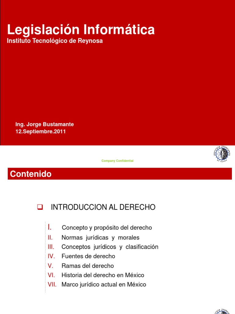 Legislacion Informatica - 1 - Presentacion | PDF | Personalidad legal ...