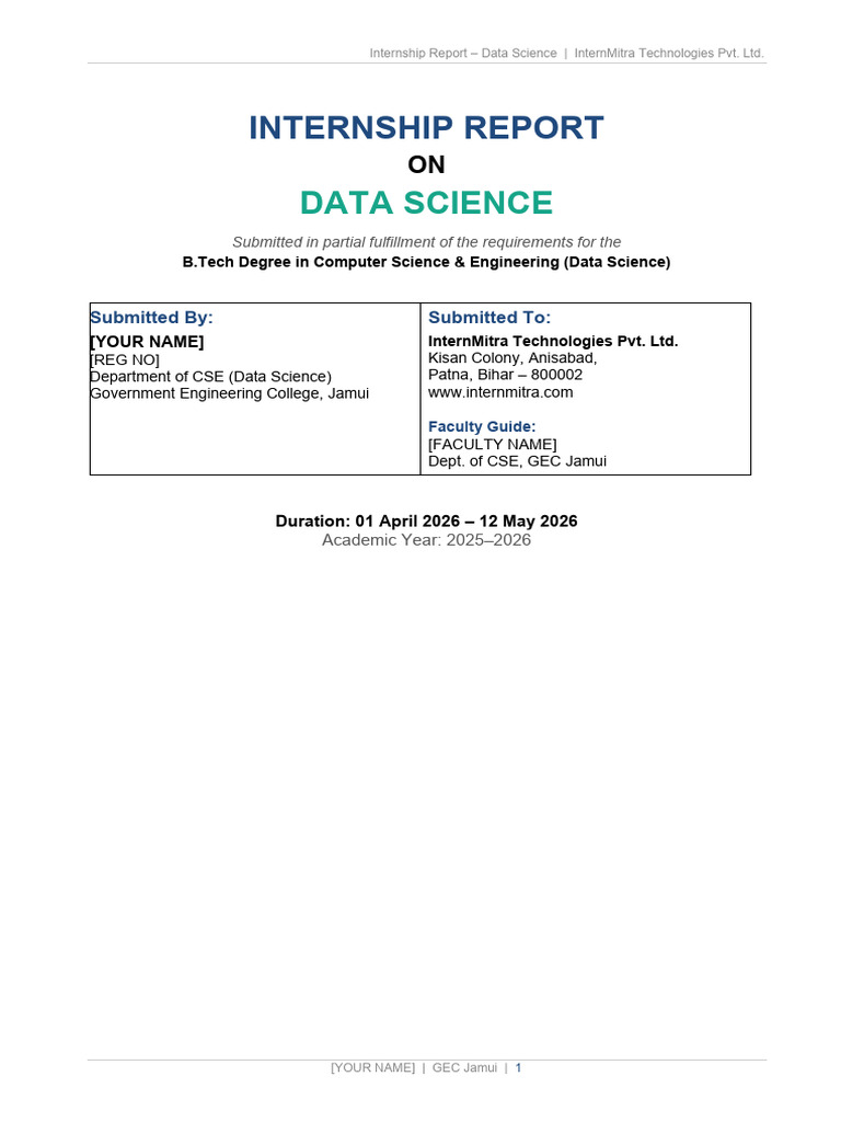 DataScience Internship Report | PDF | Support Vector Machine | Machine ...
