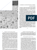 Origenes de la educación pública en México- Solano F.