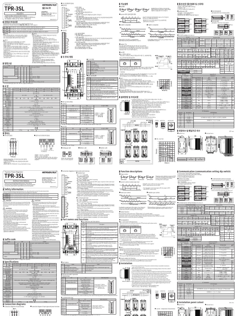 TPR 3SL Manual | PDF