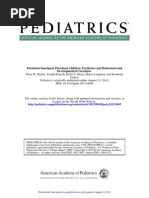 Developmental Correlates Persistent Snoring in Preschool Children: Predictors and Behavioral and