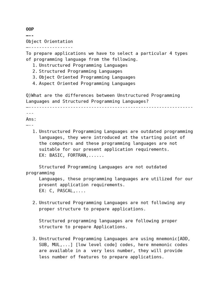 Oops | PDF | Method (Computer Programming) | Inheritance (Object ...