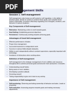 Essential Self Management Skills Guide | PDF | Self Awareness | Self ...