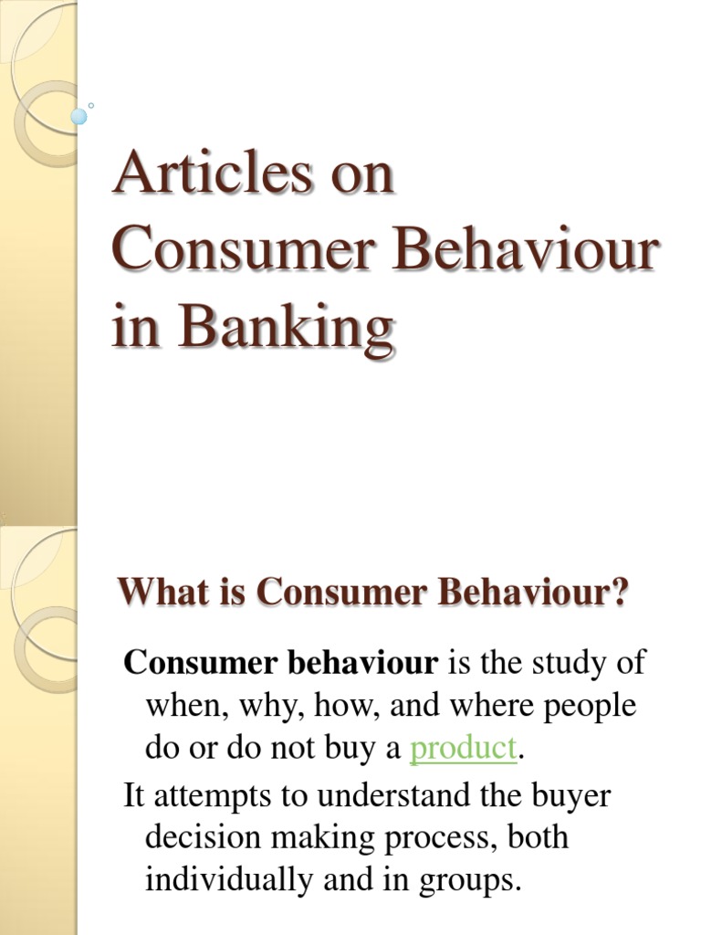 Consumer Behavior in Banking Insights | PDF | Credit Card | Risk