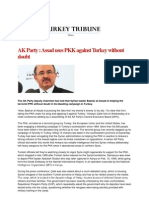 AK Party Assad Uses PKK Against Turkey Without Doubt