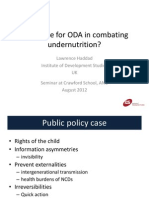 Role for ODA in Combating Undernutrition - DPC