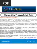 Download Algebra Word Problem Solver Free by circleteam123 SN104497731 doc pdf