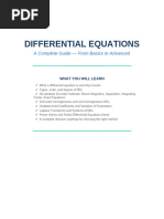 Differential Equations Cheat Sheet | PDF | Equations | Rates