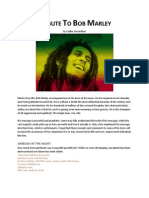 Tribute to Bob Marley by Sadhu Govardhan