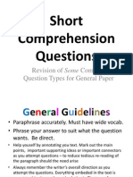 Gp Compre Question Types Revision