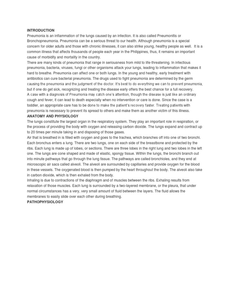 Reflection about pneumonia image