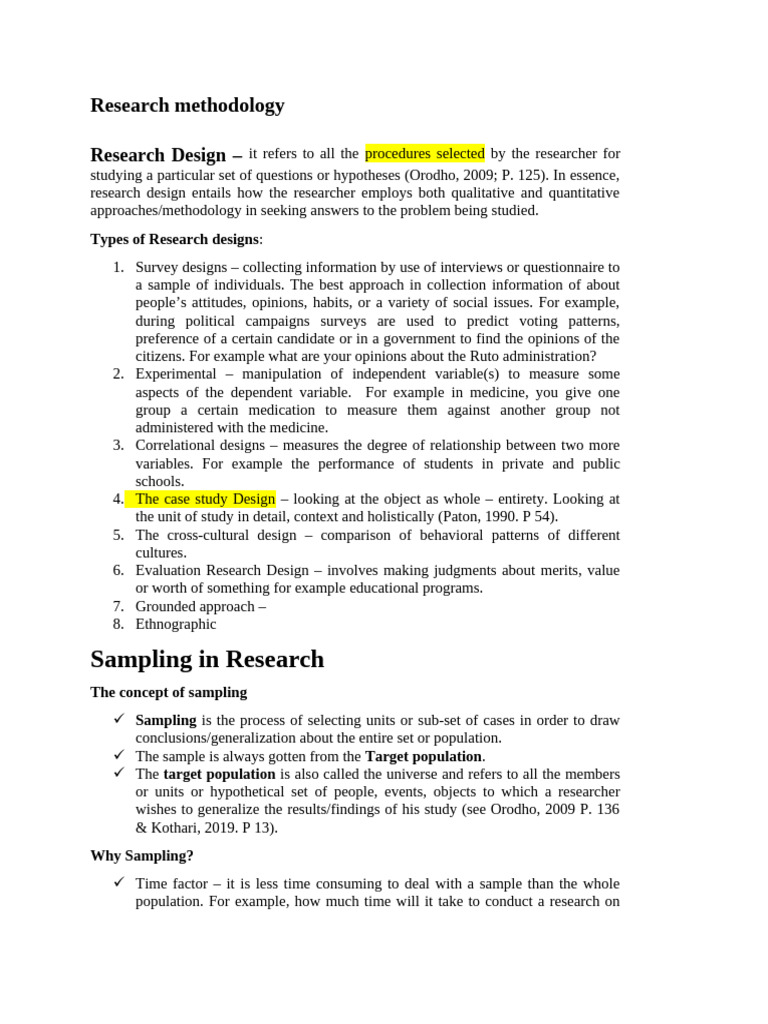 Research Methodology LESSON FIVE | PDF | Sampling (Statistics) | Survey ...