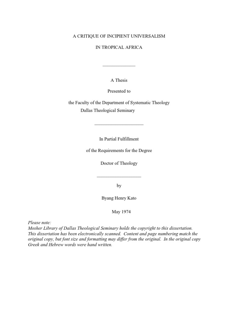 theology doctoral thesis