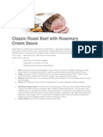 Classic Roast Beef With Rosemary Cream Sauce