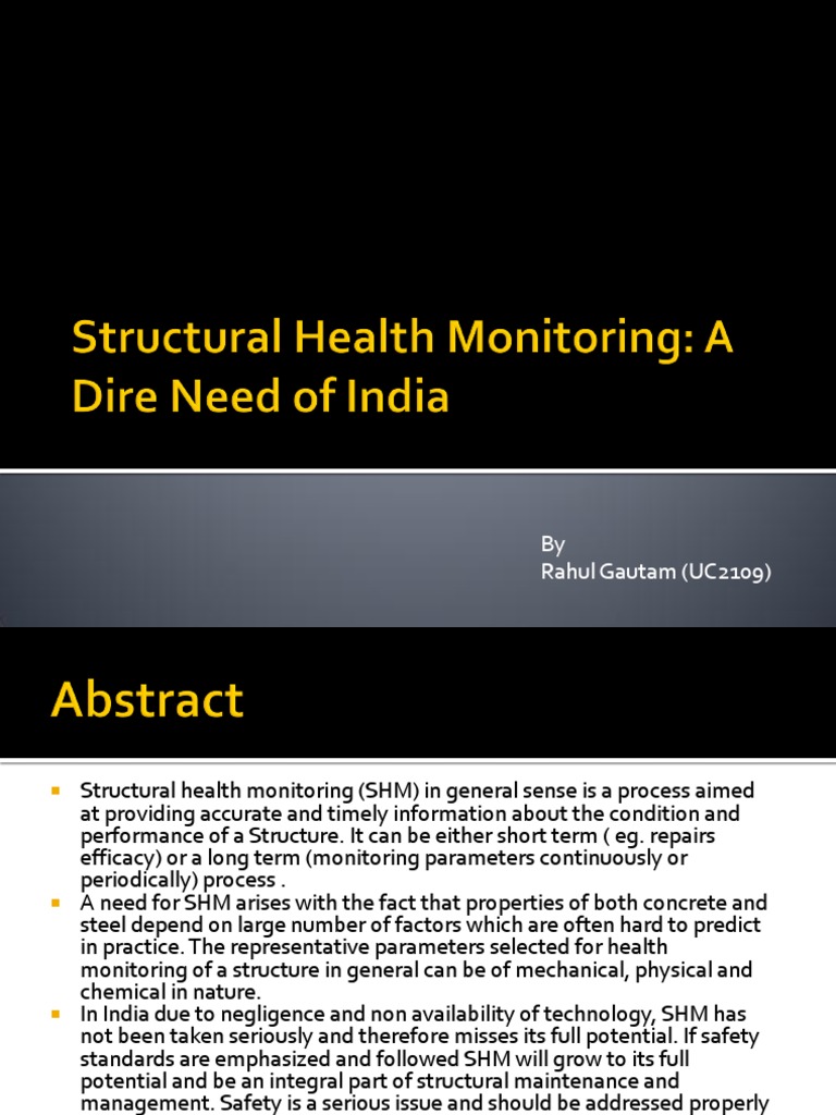 Structural Health Monitoring Pdf Mechanical Engineering Civil