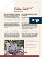 Evaluating antimicrobial surface coatings’ ability to reduce foodborne bacteria