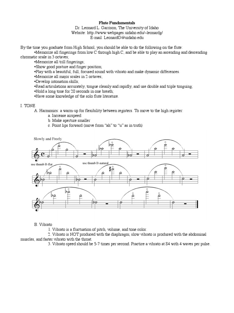 Fundamentals Pitch (Music) Flute