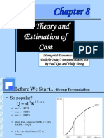 Theory and Estimation of Cost