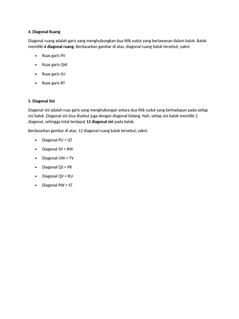 Diagonal Balok | PDF
