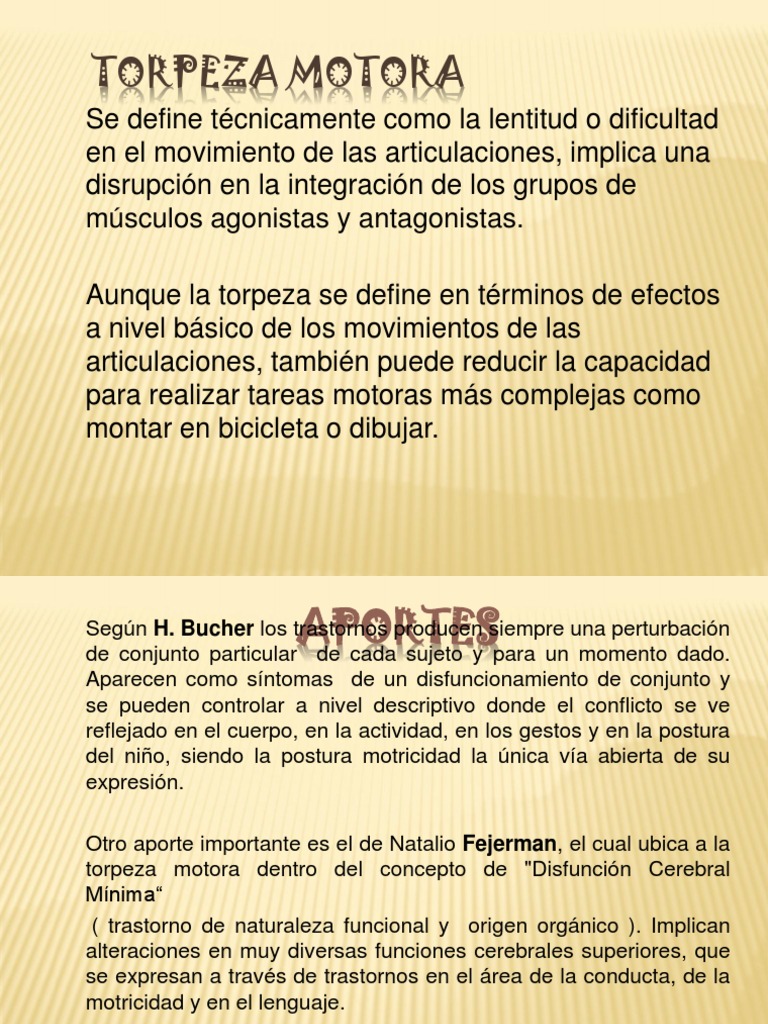 Definición de Torpeza Motora | PDF | Cerebro | Comportamiento