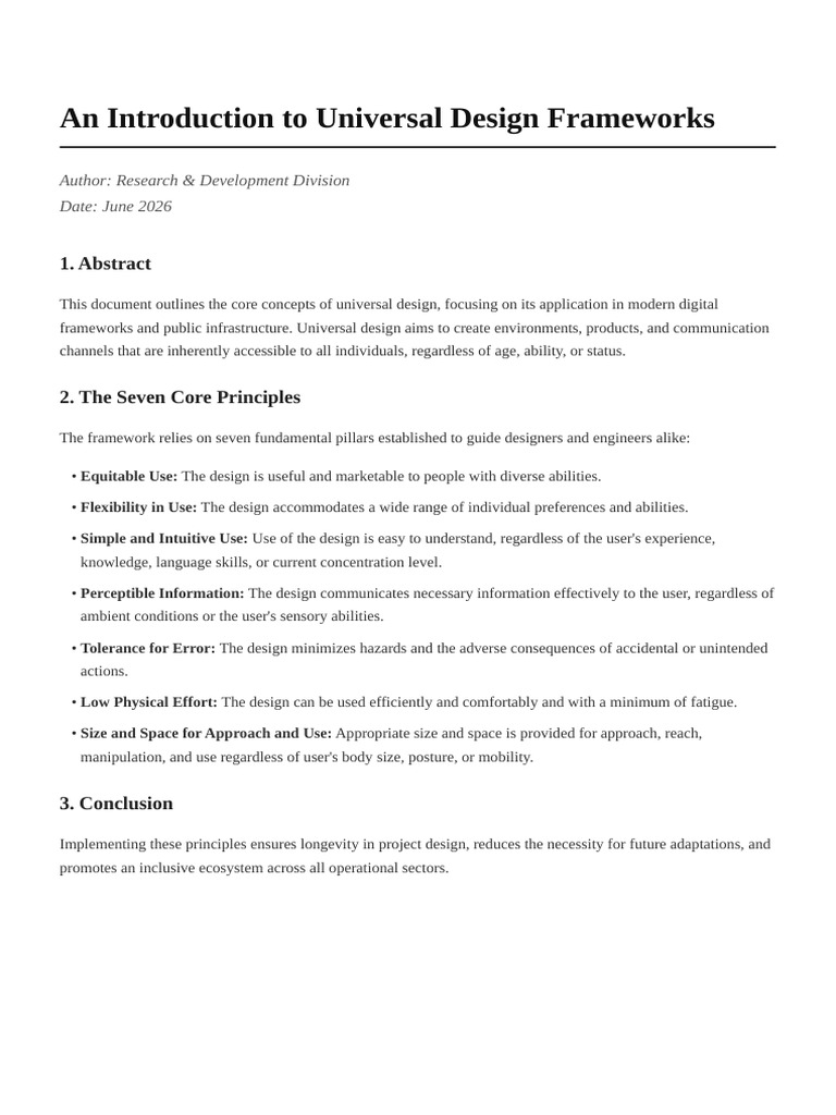 An Introduction To Universal Design Frameworks | PDF