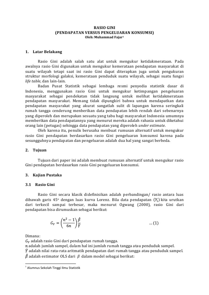 Rasio Gini | PDF