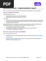NDIS Support Coordination Progress Report | PDF