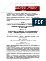 Ley de Transparencia y Acceso a la Información Pública del Distrito Federal ABRIL 2012