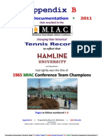 9-1-2012 Appendix B, Pages 1-9 Proof That Hamline Was the 1965 MIAC Tennis Conference Champions.